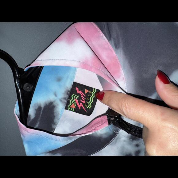 Vintage 90s Tie-Dye Half-Zip Sweatshirt - Mucho Music! by Manitas Small - Picture 6 of 7